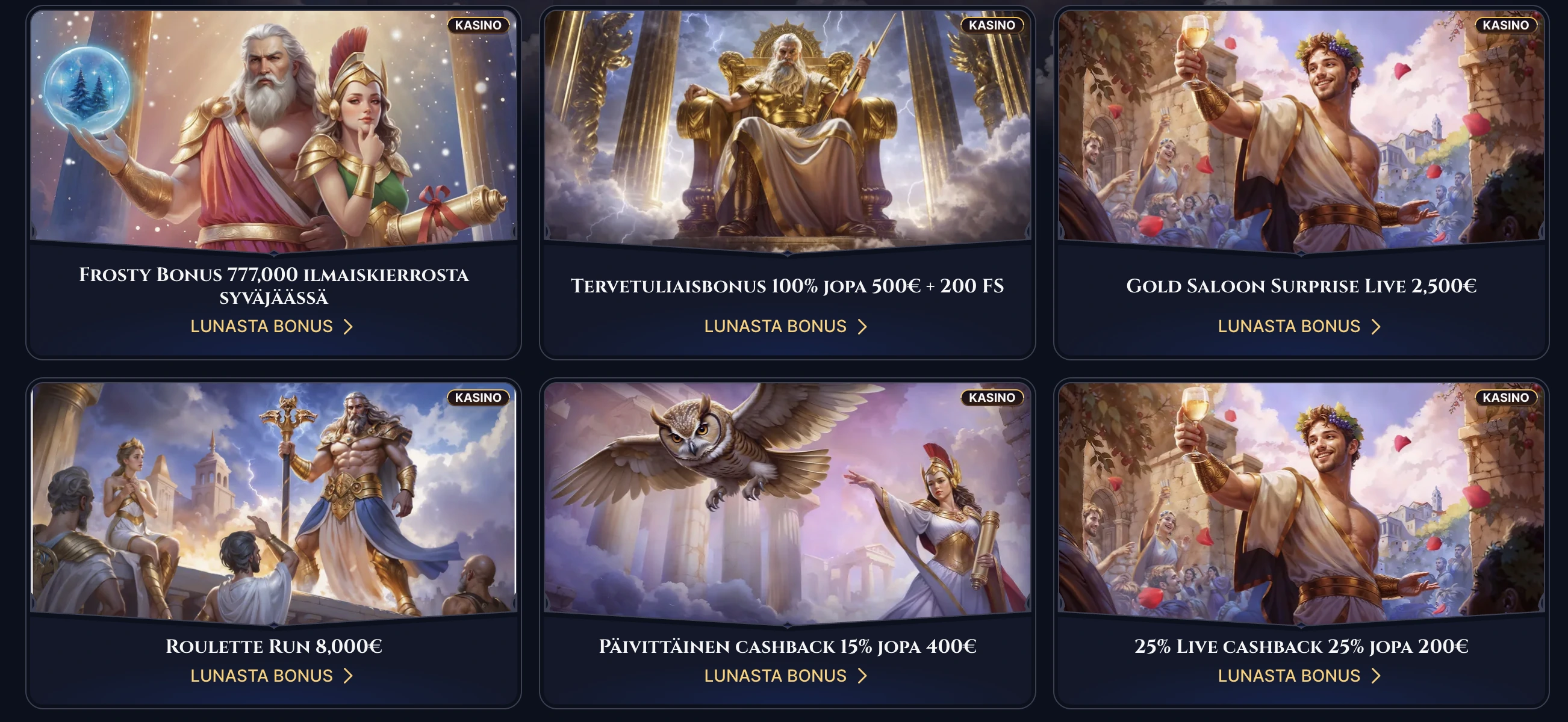 Cazeus Casino Bonuses